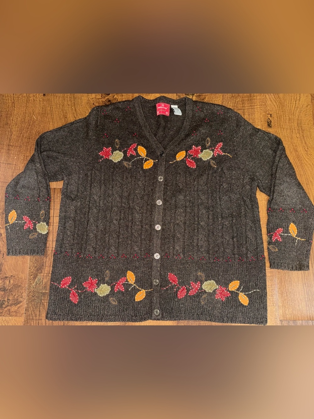 Holiday Lodge Women’s 2XL Embroidered Button Cottagecore Fall Cardigan